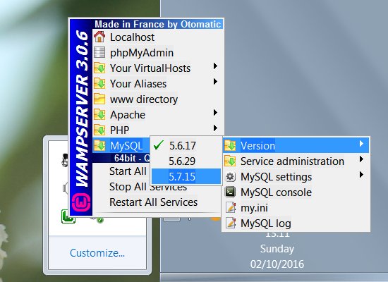 WAMPserver Multiple MySQL Versions